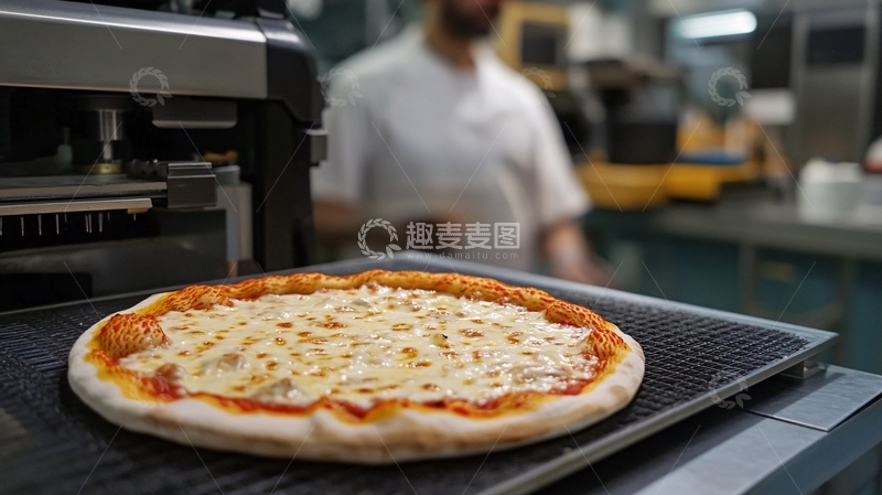 高清大图下载【趣麦麦图】烤披萨过程
