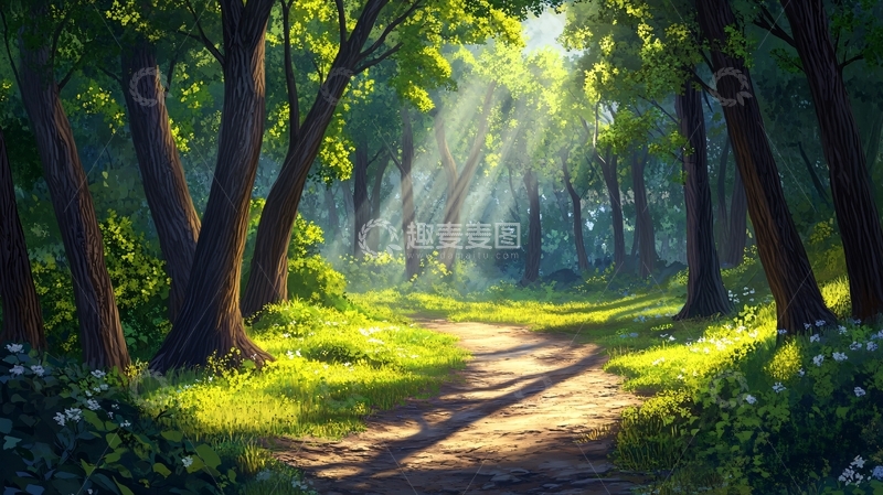 高清大图下载【趣麦麦图】林中小道壁纸11