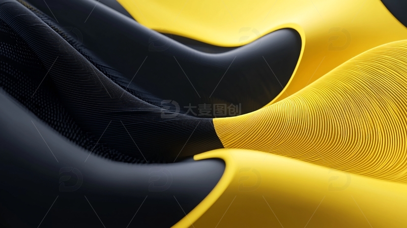 高清大图下载【趣麦麦图】黑金动感线条2