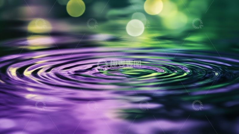 高清大图下载【趣麦麦图】绿色涟漪1