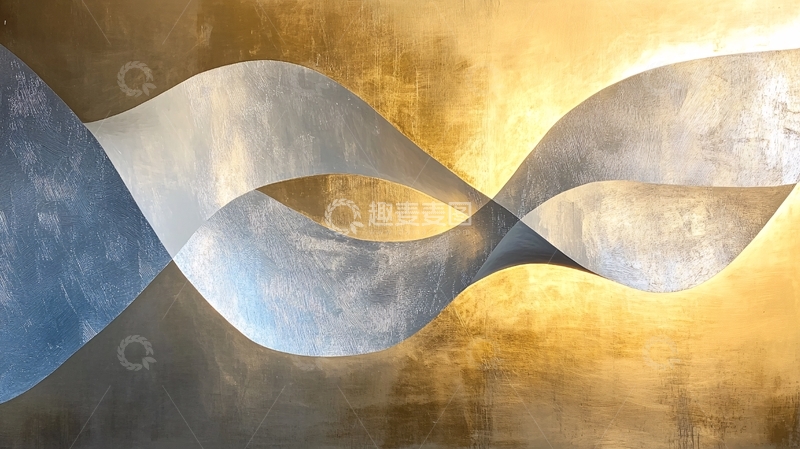 高清大图下载【趣麦麦图】蓝金背景