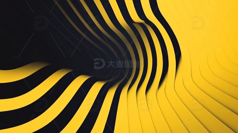 高清大图下载【趣麦麦图】线条背景黄黑背景1