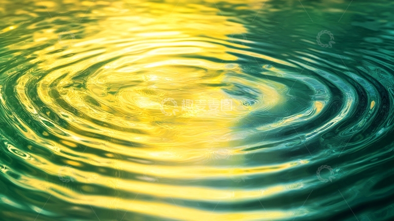 高清大图下载【趣麦麦图】黄绿色水波纹