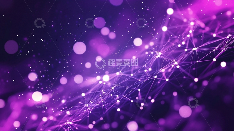 高清大图下载【趣麦麦图】网络大数据蓝紫色背景