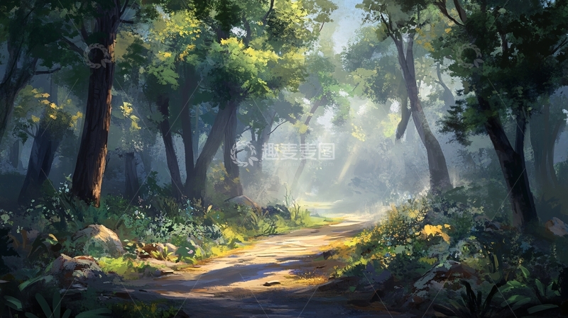 高清大图下载【趣麦麦图】深林大场景1