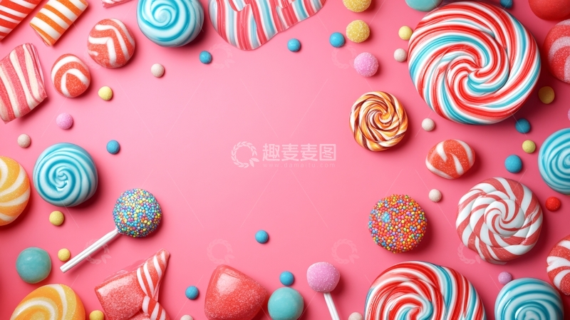 高清大图下载【趣麦麦图】高清糖果背景3
