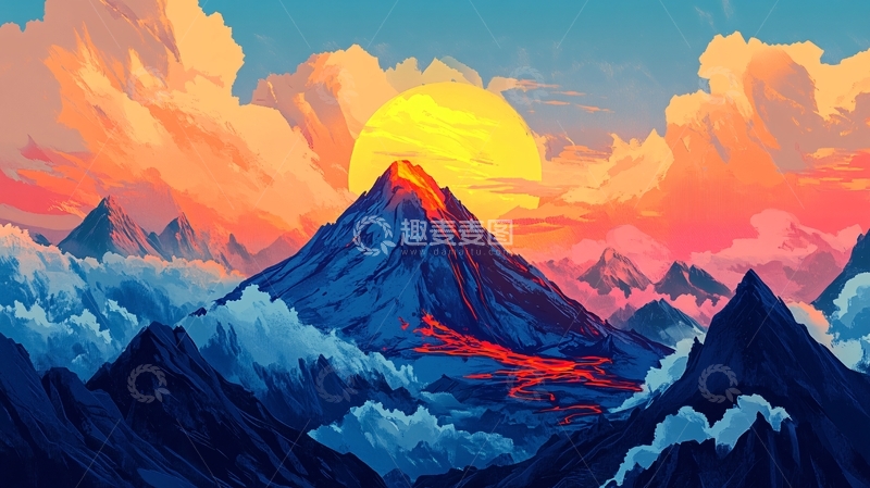 高清大图下载【趣麦麦图】巨幅山景1