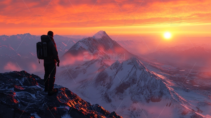 高清大图下载【趣麦麦图】峰会背影
