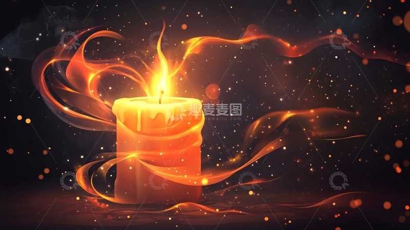 高清大图下载【趣麦麦图】烛火中的暖光1