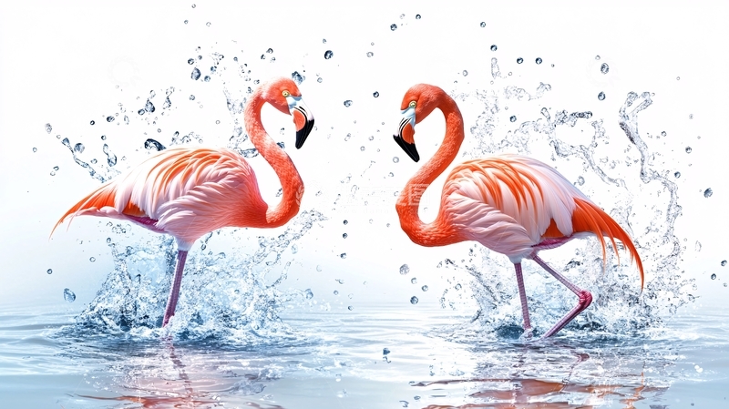 高清大图下载【趣麦麦图】火烈鸟迎宾效果图1