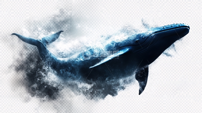 高清大图下载【趣麦麦图】高清手绘鲸鱼7