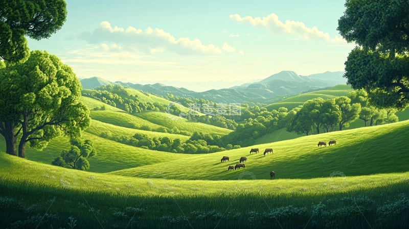 高清大图下载【趣麦麦图】超宽幅田园景色40