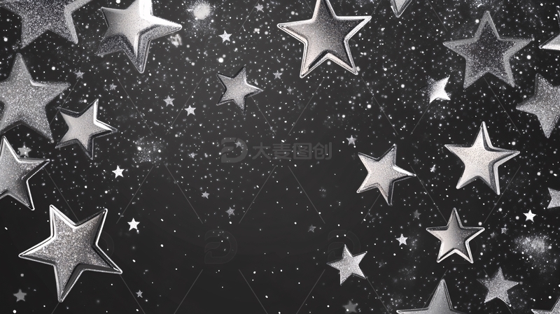 高清大图下载【趣麦麦图】星星展板