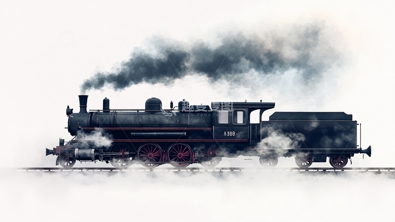 高清大图下载【趣麦麦图】怀旧蒸汽火车