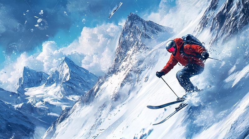 高清大图下载【趣麦麦图】滑雪壁纸3