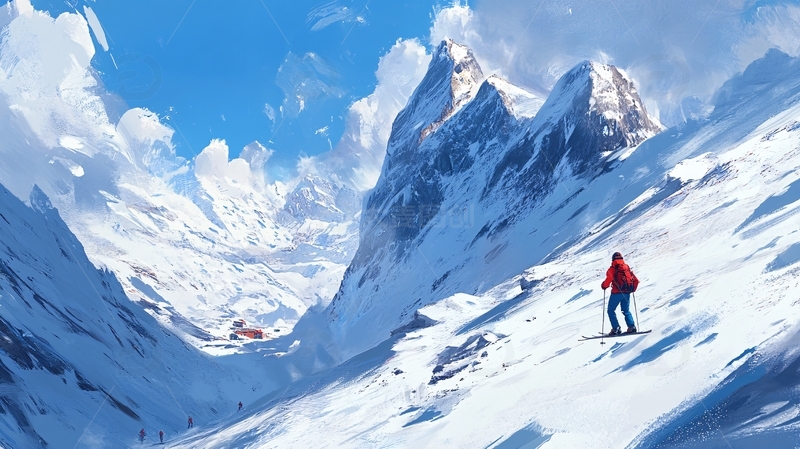 高清大图下载【趣麦麦图】雪山原画10