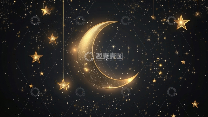 高清大图下载【趣麦麦图】星空月影1