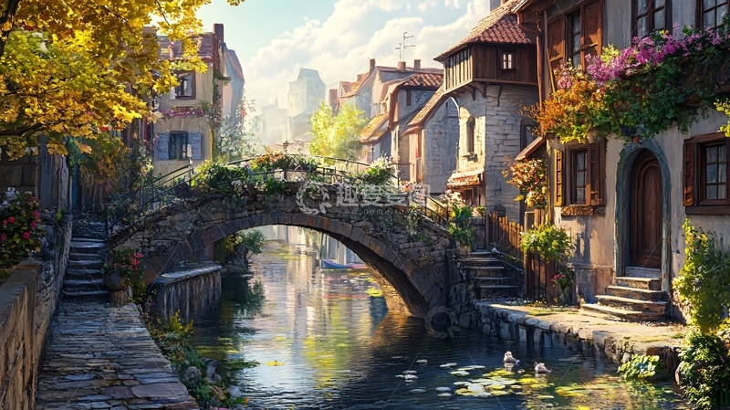 高清大图下载【趣麦麦图】欧美小镇情景主题1