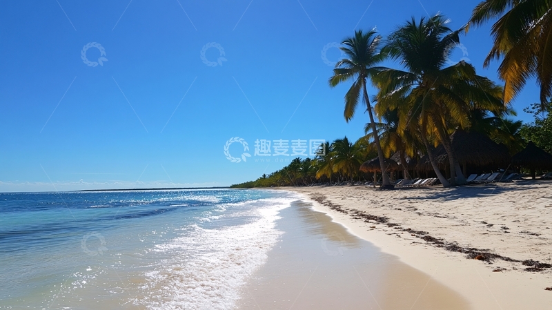 高清大图下载【趣麦麦图】海滩椰树风景2