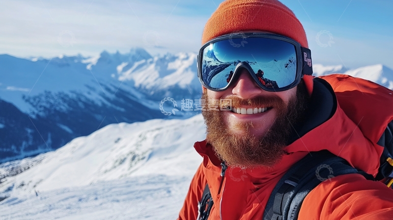 高清大图下载【趣麦麦图】高山自拍