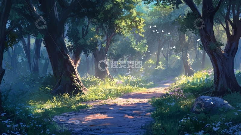 高清大图下载【趣麦麦图】唯美森系场景12