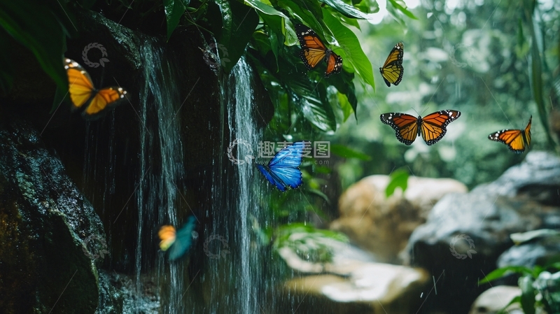 高清大图下载【趣麦麦图】蝴蝶泉的蝴蝶