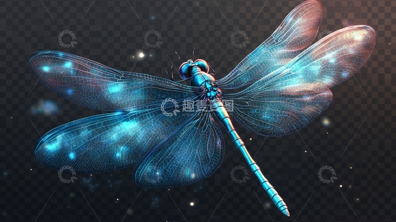 高清大图下载【趣麦麦图】蜻蜓电路板