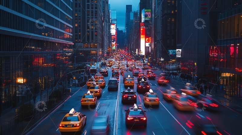 高清大图下载【趣麦麦图】繁华城市交通6