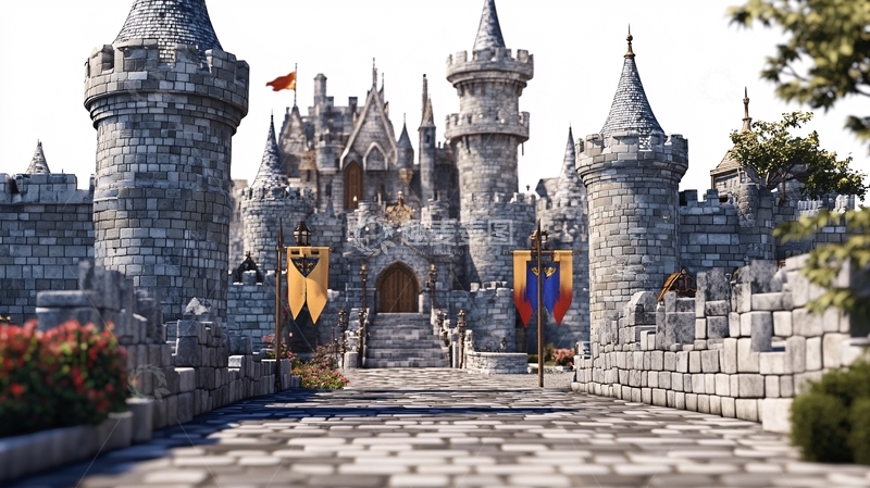 高清大图下载【趣麦麦图】城堡舞台背景