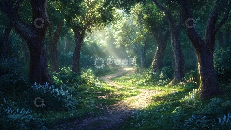 高清大图下载【趣麦麦图】林中小道壁纸14