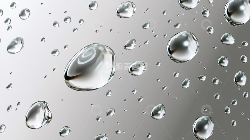 高清大图下载【趣麦麦图】雨滴透明下落轨迹