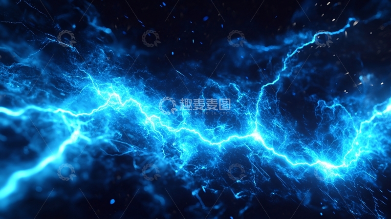高清大图下载【趣麦麦图】闪电放光