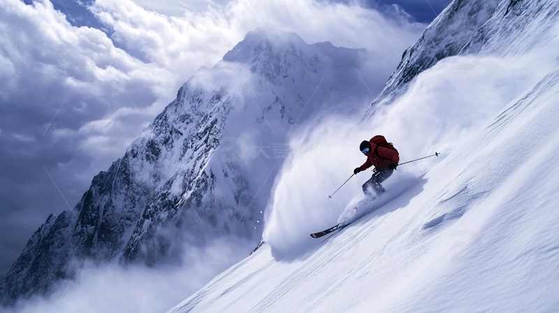 高清大图下载【趣麦麦图】滑雪壁纸5