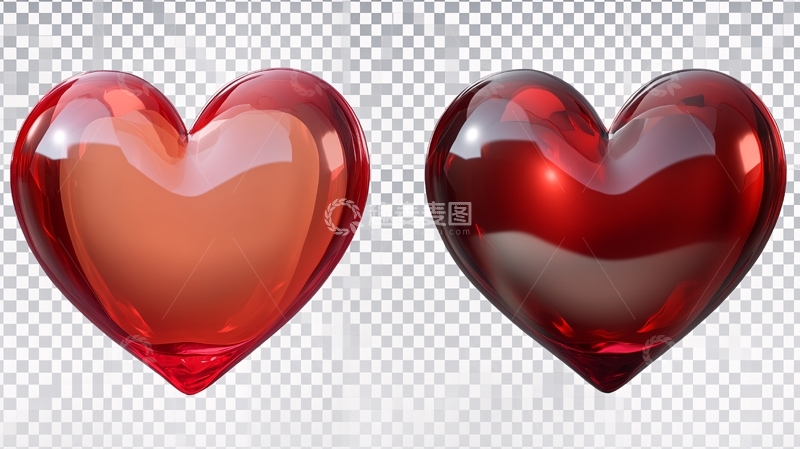 高清大图下载【趣麦麦图】红心立体光影设计