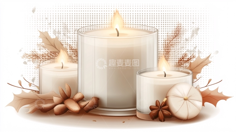 高清大图下载【趣麦麦图】感恩节蜡烛
