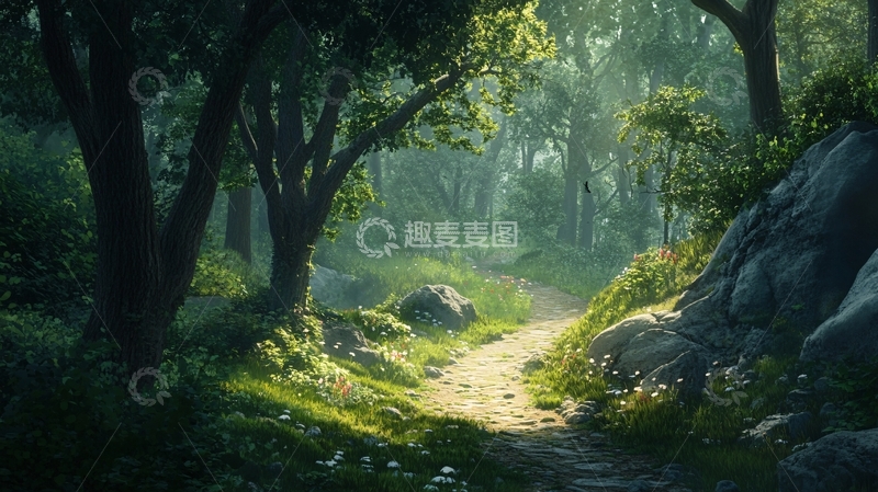 高清大图下载【趣麦麦图】深林大场景2