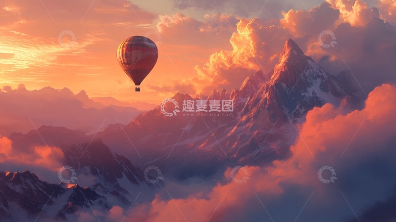 高清大图下载【趣麦麦图】唯美热气球6