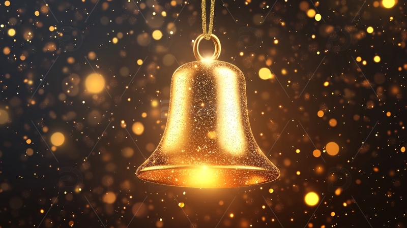 高清大图下载【趣麦麦图】金铃闪耀圣诞装饰
