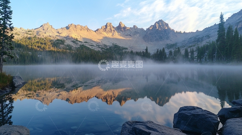 高清大图下载【趣麦麦图】雾缭绕山水风景2