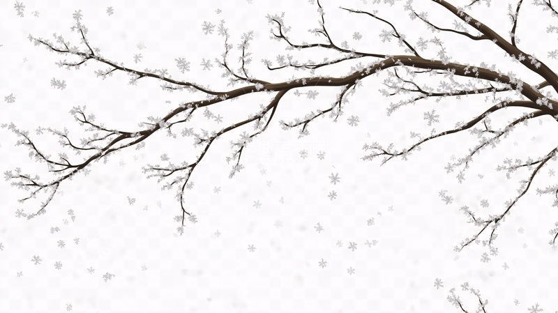 高清大图下载【趣麦麦图】水墨树枝冬天的树