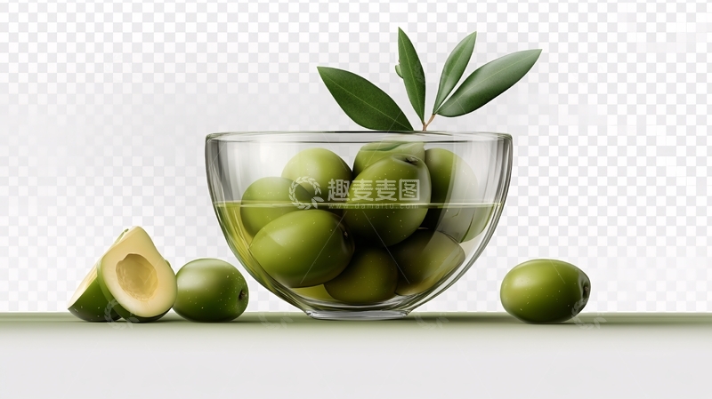 高清大图下载【趣麦麦图】橄榄手绘免抠素材