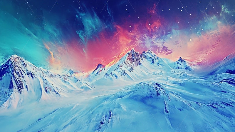 雪山高清全景图1