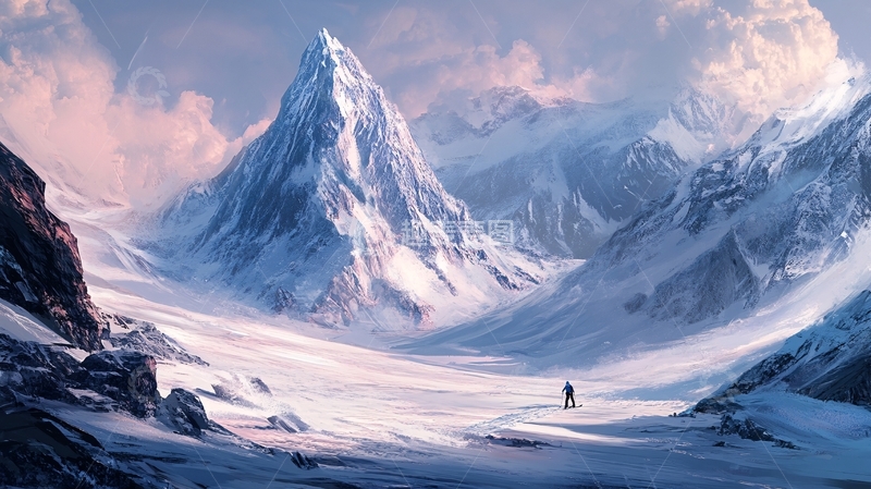 高清大图下载【趣麦麦图】雪山原画13