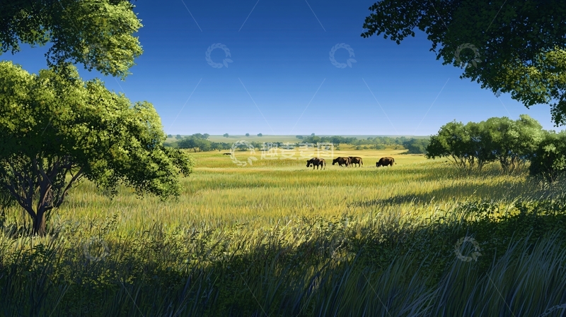 高清大图下载【趣麦麦图】非洲热带草原