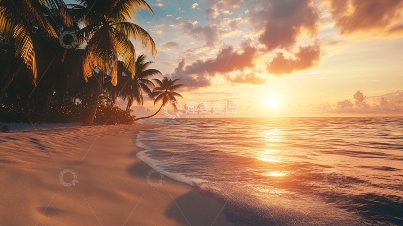 高清大图下载【趣麦麦图】海岛黄昏高清8