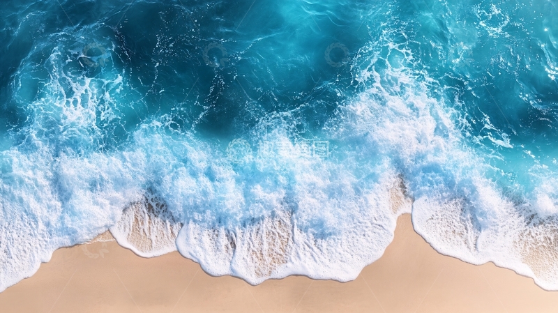 高清大图下载【趣麦麦图】蓝色海洋波浪纹理