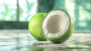 绿色椰子果肉