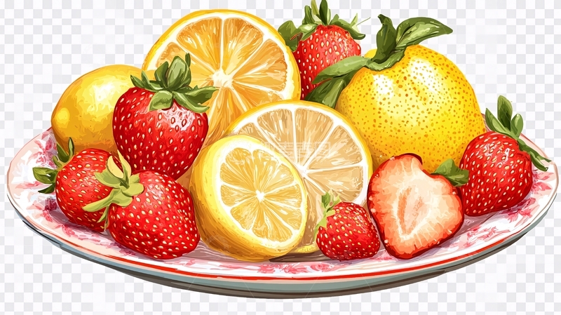 高清大图下载【趣麦麦图】手绘写实水果草莓2