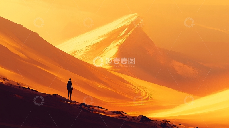 高清大图下载【趣麦麦图】荒漠光影