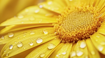 带露珠的金丝菊